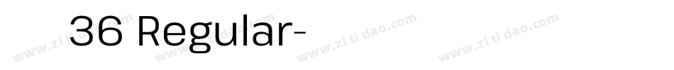 字魂 36 Regular字体转换